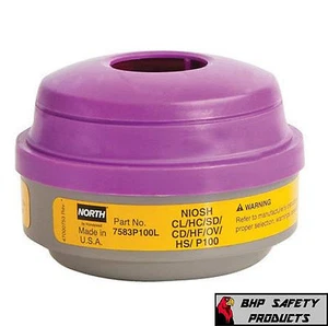 FILTRO RESPIRADOR CARTUCHO DE PILA NORTH 7583P OV/AG (1 PAR/2 FILTROS) - Imagen 1 de 4