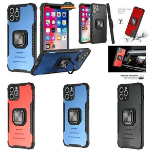 For Apple iPhone 11 Hybrid Stand Magnetic Ring Kickstand Shock Armor Case Cover - Picture 1 of 37