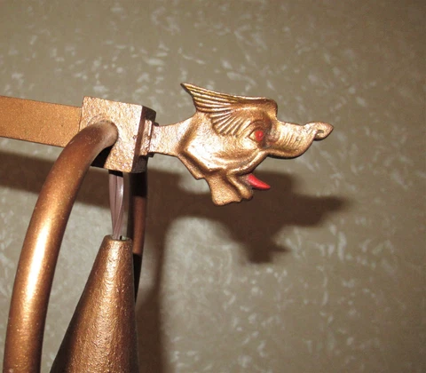 ANTIQUE GOTHIC CAST METAL SCONCE WALL LIGHT FIXTURE FROM 1930's Cover