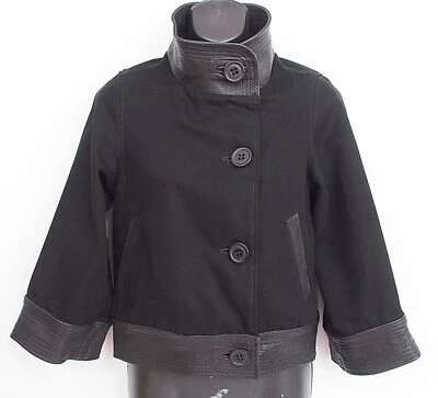 Chaqueta para mujer Mike & Chris de cuero de algodón negra talla S Foto 1 de 4