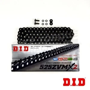 DID Black Chain 525 Pitch ZVMX Raven Edition for Kawasaki H2 1000 SE /SX 2018-20 - Picture 1 of 4
