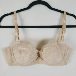 Vintage JC Penney Adonna BH 34B leicht gefüttert alle Spitze beige Style 2201 - Bild 1 von 11