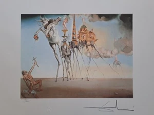 Salvador Dali Hand Signed Lithograph - The Temptation of St. Anthony - Picture 1 of 4
