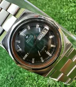 Vintage Delma Of Switzerland Green Dial 37mm Automatik Uhr Herren Elegant Selten - Bild 1 von 24