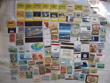 84 etiquetas de caja de cerillas relacionadas con envío/barco años 1940-1970 en todo el mundo