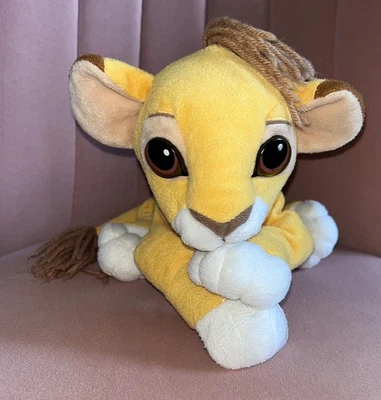 Vintage Disney Lion King Simba Plush Mattel Yarn Hair Cub 1995 Stuffed Animal - Image 1 of 4