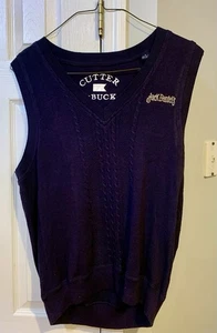 Gilet maglione golf uomo Cutter & Buck Jack Daniels Navy taglia S 100% cotone nuovo con etichette - Foto 1 di 10