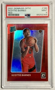 2021 Donruss Optic Scottie Barnes Red /99 PSA 9 MINT Rated Rookie Toronto Raptor - Bild 1 von 3