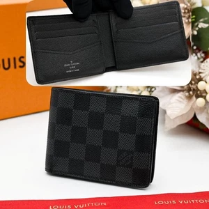 Cartera Louis Vuitton Damier Grafito Delgada Negra De Japón - Imagen 1 de 10
