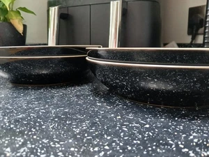 DENBY BLACK PASTA BOWLS X 4 - Picture 1 of 4