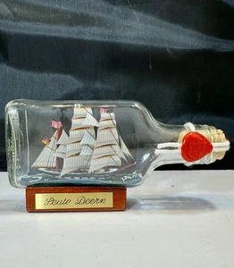 Suete Deern envío en una botella de vidrio con soporte de placa de identificación cera corcho sellado 6” - Imagen 1 de 5