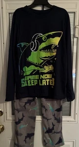 Wonder Nation Shark Gamer Long Sleeve Top & Pants 2-Piece PJ Set NWT XXL(18) - Picture 1 of 4