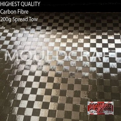 MOULDCRAFT Genuine Carbon Fibre Cloth Spread-Tow 200g Plain weave