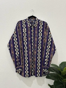 Vintage Panhandle Slim Shirt Mens Large South Western Aztec Pearl Snap Button Up - Picture 1 of 9