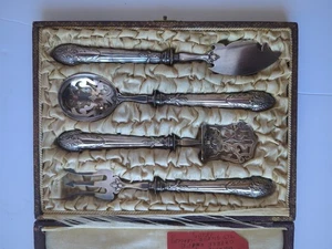 Antique French Silver Handled Silverware Set With Original Box - Picture 1 of 6