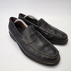 Mocassini HS Trask uomo 11N neri penny driver preppy tempo libero formale sera - Foto 1 di 12