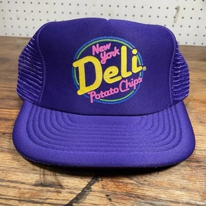 De Colección Nueva York Deli Patatas fritas Malla Snapback Camionero Sombrero RARO Gorra Retro - Imagen 1 de 8
