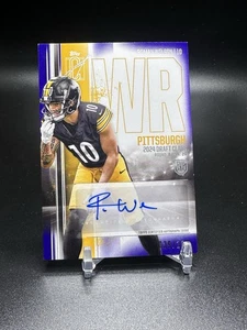 2024 Topps Signature Class Roman Wilson Rookie Auto /100 Purple RC Steelers - Bild 1 von 2