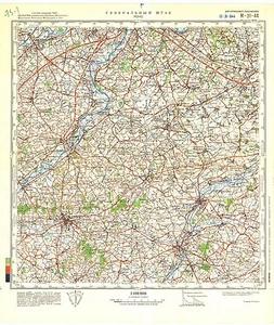Mapas topográficos militares soviéticos rusos - RONSE (Bélgica), 1:100 000, edición 1978 - Imagen 1 de 3