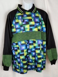 Vintage Torwartshirt Fußball Torwart gepolsterte Ellbogen Kragen Trikot MEDIUM - Bild 1 von 6