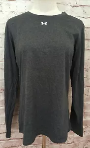 Under Armour Women Gray Heat Gear Long Sleeve Loose Fit T Medium National Guard - Picture 1 of 6