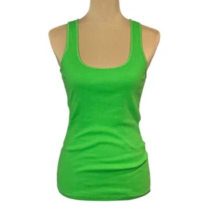 Canotta vintage Y2K Express a costine taglia M verde lime basic spiaggia estate - Foto 1 di 7