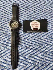Ultra Rare Shenmue Timex Solid Black Q T43371 Watch Black Strap Japan Dreamcast - Picture 1 of 5