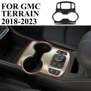 Carbon Fiber Style Center Console Cup Holder Button Panel Trim for GMC Terrain - Picture 1 of 6