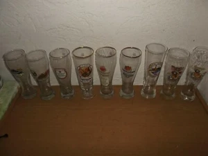 9 x 1/2 Ltr./ 1 x 0,3 Ltr aus Sammlung  Weizenbierglässer, Brauereiglässer, - Bild 1 von 8