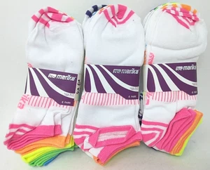 Marika Women's Low Cut Socks 3 packs of 6 pair ea size 9 - 11 Multicolor designs - Picture 1 of 8