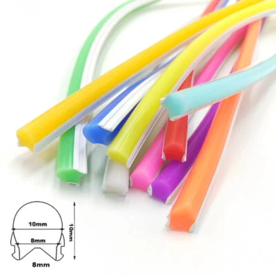 Hágalo usted mismo Cubierta de tira de luz LED de silicona flexible separada 8 mm decoración exterior Foto 1 de 4