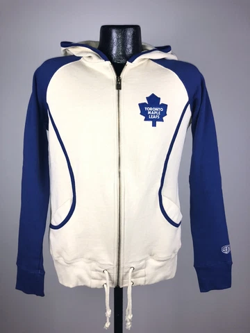 Women's Toronto Maple Leafs Old Time Hockey Cream & Blue Full Zip Fleece NWT XL Cover