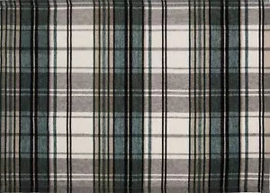 SET DI 2 TOVAGLIE IN TESSUTO STESSO (13""x19") PLAID VERDE NATALE & BIANCO, HL - Foto 1 di 13