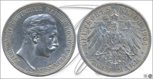 Prusia KM00522-1904 EBC 2 Marcos 1904 A / Wilhelm / 11,11 gr. Ag - Picture 1 of 1