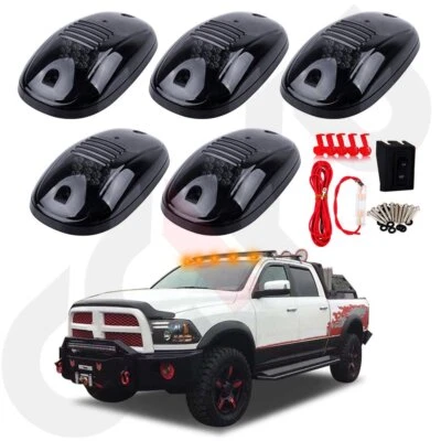 5x Roof lights cab marker Yellow 12 led+Wiring For Dodge Ram 4500 3500 2003 -18 - Image 1 of 4