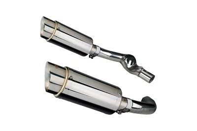 本田 CBR1000F Delkevic 一脚蹬排气 8 英寸不锈钢圆形消声器 87-99 — 第 1/2 张图片