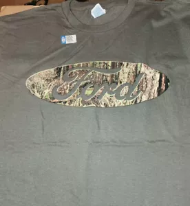 Ford Realtree Camo logo GREEN Adult T-shirt - Picture 1 of 2