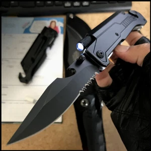 Navaja de Bolsillo Militar Exterior Caza Camping 7 en 1 Multifunción Cuchillo Plegable - Imagen 1 de 12