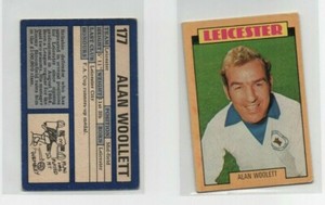 A&BC 1973 Football card with blue back 177 Alan Woollett Leicester City