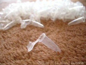 50pcs 1.2" Nano Geocache Containers (Plastic Tubes, Attached Cap, 0.6ml) - Picture 1 of 3