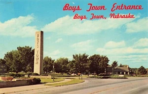 Boys Town Entrance, Nebraska Vintage PC - Picture 1 of 2