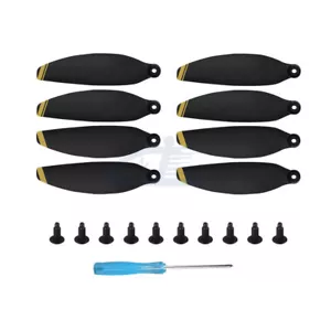 8pcs Low-Noise Propellers Blades RC Drone Props Black & Gold For DJI Mini 4K - Picture 1 of 6