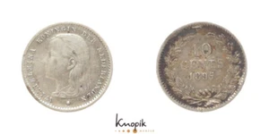 Netherlands Kingdom, Wilhelmina I., 10 Cent 1895, Schulman 880, 1.38g., VF - Picture 1 of 1