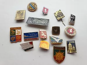 Soviet Cities Kiev Sochi Anapa Badges Pins Soviet Propaganda Communism USSR - Picture 1 of 3