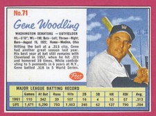 2022-1962 Cereal Card - #71 Gene Woodling- Washington Senators