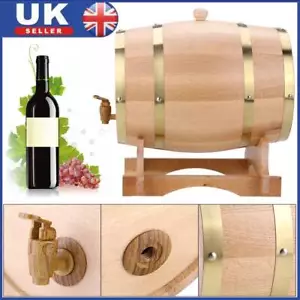 Vintage Wood Oak Timber Wine Barrel for Beer Whiskey Rum Port 10L - Picture 1 of 14
