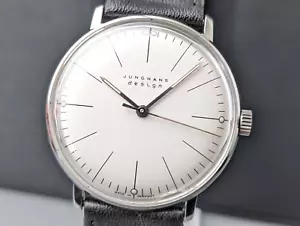 Junghans Max Bill 027/3700 weißes Zifferblatt Handaufzug Herrenuhr - Bild 1 von 16