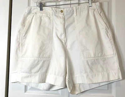 Mountain Lake II Canvas Shorts Womens 16 Rugged Cotton Coastal Mom Beachy - Image 1 of 4