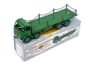 DINKY SUPERTOYS 905 FODEN FLAT TRUCK with CHAINS -  Green - SCB
