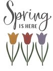Spring Is Here With Tulips Framable  Sign Springtime Decor 8.5” X 11” NO Frame